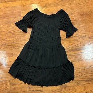 Naked Zebra Black Off-Shoulder Dress